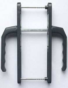 Дверная ручка для ПВХ дверей с пружиной 28/92 мм. антрацит-грей